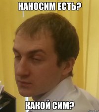 наносим есть? какой сим?
