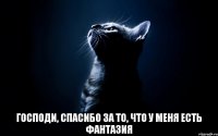 Господи, спасибо за то, что у меня есть фантазия