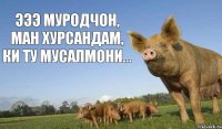 ЭЭЭ МУРОДЧОН, МАН ХУРСАНДАМ, КИ ТУ МУСАЛМОНИ...