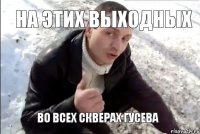 на этих выходных во всех скверах Гусева