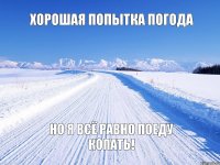 Хорошая попытка погода но я всё равно поеду копать!