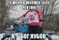 у меня в WoRmIx 1000 рейтинг Я - "Бог Нубов"