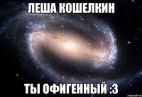 Леша Кошелкин Ты офигенный :3