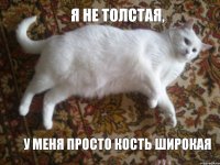 я не толстая, у меня просто кость широкая