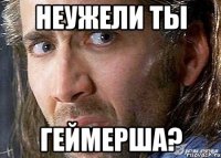 Неужели ты Геймерша?