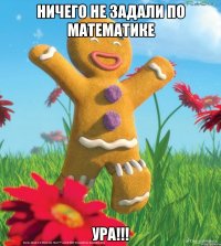 ничего не задали по математике УРА!!!