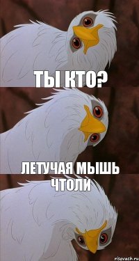 ты кто? Летучая мышь чтоли