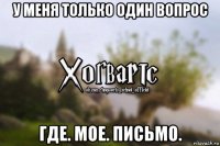 у меня только один вопрос где. мое. письмо.