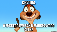 скучна о может с пунбай в манкрафт по сети?