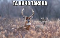 та ничо такова 