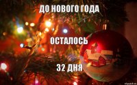 До нового года  Осталось  32 дня