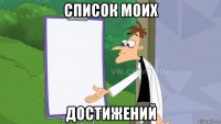 список моих достижений