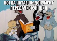 когда читаешь документ передачи функции 