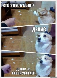 Кто здесь был? Денис Денис за собой убирает!