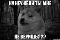 ну неужели ты мне не веришь???