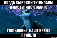 когда выросли тюльпаны и наступило 8 марто тюльпаны : наше время пришло