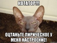 котатор!!! оцтаньте лирическое у меня настроение!