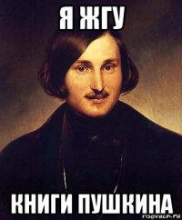 я жгу книги пушкина