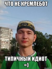 что не кремлебот типичный идиот =)