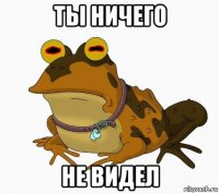 ты ничего не видел