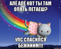 алё алё кот ты там опять летаеш? упс спасился бежииим!!!