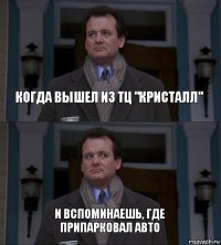 Когда вышел из ТЦ "Кристалл" и вспоминаешь, где припарковал авто