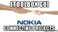 etoolbox gui connecting projects