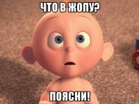 что в жопу? поясни!