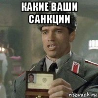 какие ваши санкции 