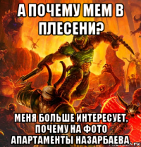 а почему мем в плесени? меня больше интересует, почему на фото апартаменты назарбаева