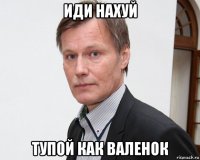 иди нахуй тупой как валенок