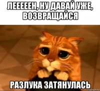 лееееен, ну давай уже, возвращайся разлука затянулась
