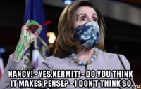  nancy! - yes,kermit! - do you think it makes pense? - i don't think so
