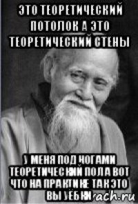 это теоретический потолок а это теоретический стены у меня под ногами теоретический пол а вот что на практике так это вы уёбки