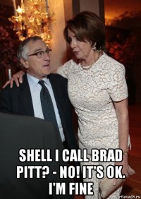  shell i call brad pitt? - no! it's ok. i'm fine