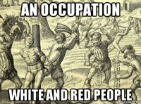 an occupation white and red people
