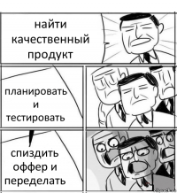 найти качественный продукт планировать и тестировать спиздить оффер и переделать