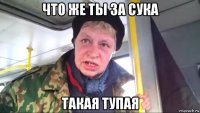 что же ты за сука такая тупая