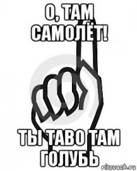 о, там самолёт! ты таво там голубь