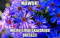 mawuk! mieru sirdi skaidribu dvesele!