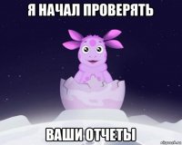 я начал проверять ваши отчеты