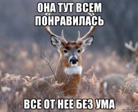 она тут всем понравилась все от нее без ума