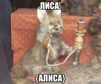 лиса: {алиса}