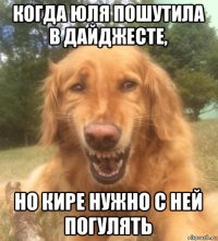 когда юля пошутила в дайджесте, но кире нужно с ней погулять