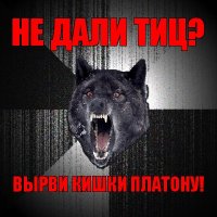 не дали тиц? вырви кишки платону!