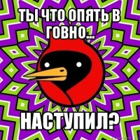 ты что опять в говно... наступил?