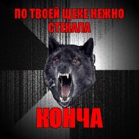 по твоей щеке нежно стекала конча