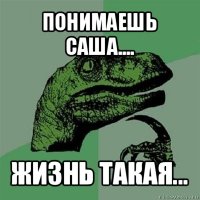 понимаешь саша.... жизнь такая...