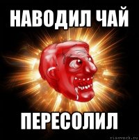 наводил чай пересолил