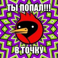 ты попал!!! в точку